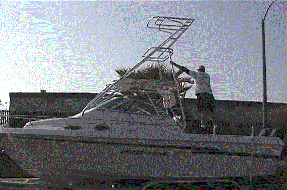 Animated folding tower